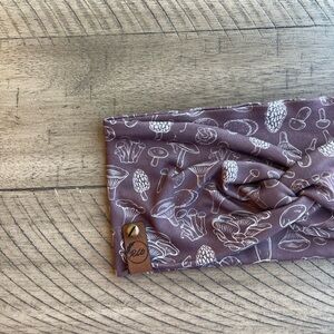 Mushrooms on Brown Headband